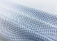 Polyester-Hemd-Gewebe-Verzerrung 100%, die deutlich für Arbeitskraft-blaue Kontrollen strickt