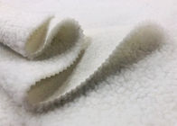 Vlies-Material 320GSM Woollike Sherpa für Kleidungs-Weiß 100 Prozent Polyester-