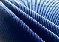 Polyester-Kordsamt-Gewebe 250GSM dehnbares 92% für Zusatz-Marine-Blau