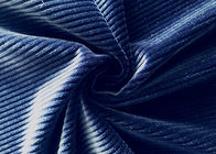 Polyester-Kordsamt-Gewebe 250GSM dehnbares 92% für Zusatz-Marine-Blau