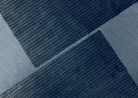 Gestreiftes Polyester-Hitze-Drucken 100% des Samt-Gewebe-blauen Schwarz-240GSM