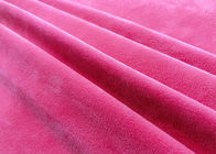 Samt-Gewebe Microfiber Polyester 260GSM 92% steuern elastisches für Spielwaren Textilneon-Rosa automatisch an