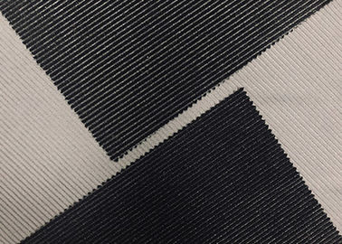 Polyester-Kordsamt-Gewebe 220GSM dehnbares 93% für Kleidungs-Sofa-Schwarzes