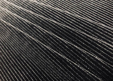 Polyester-Kordsamt-Gewebe 220GSM dehnbares 93% für Kleidungs-Sofa-Schwarzes