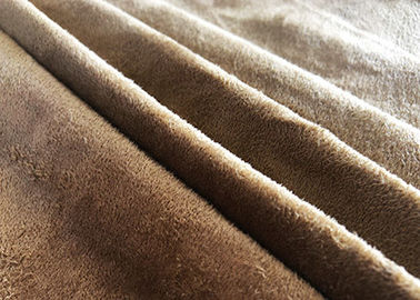 130GSM 100 Prozent Polyester gebürstete Veloursleder-Gewebe-für Kleidungs-Brown-Farbmode