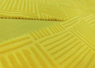 Prägeartiges Mikrosamt-Gewebe des Weiche-210GSM Polyester 100% für Hauptgewebe - Gelb